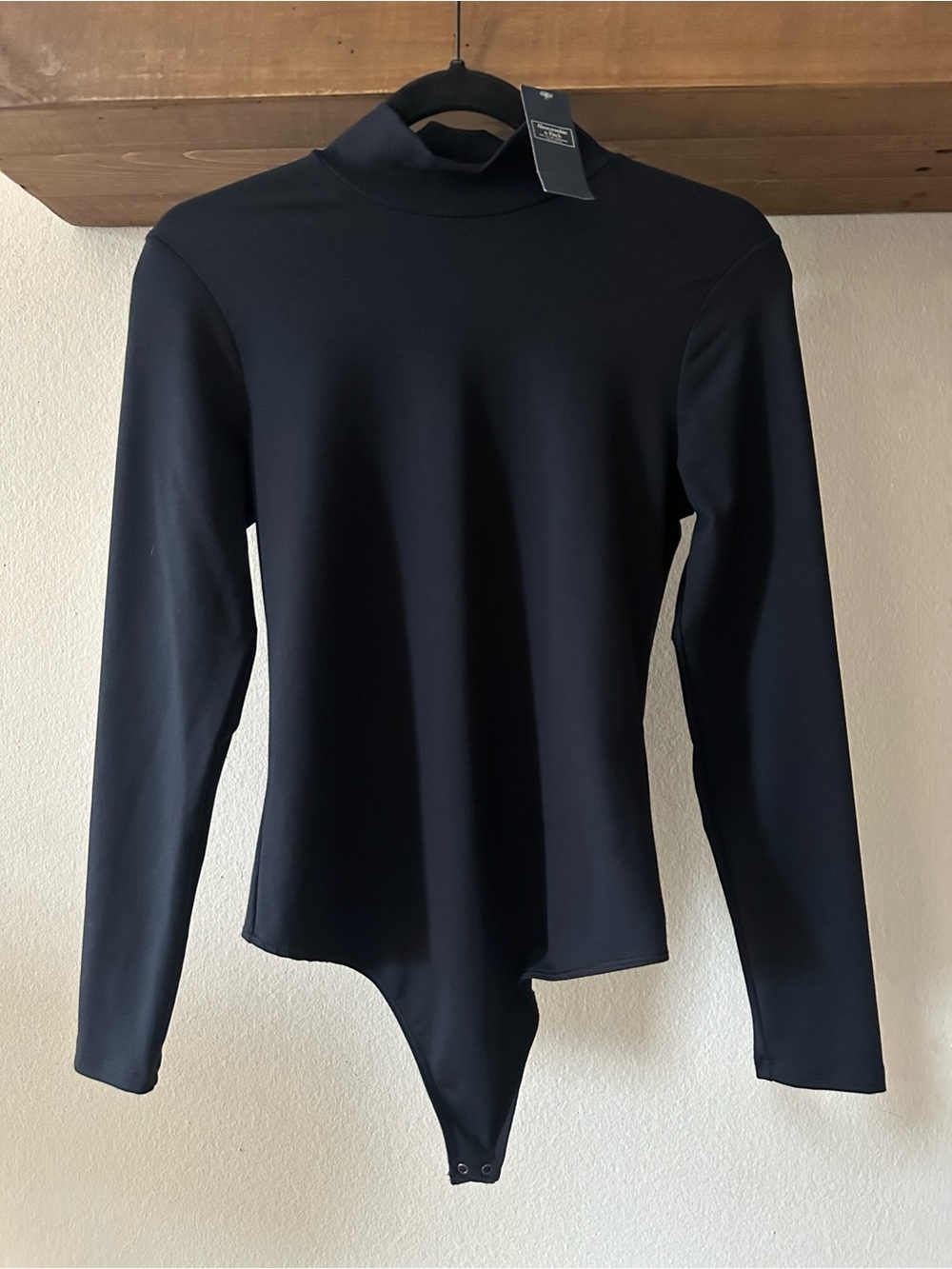 NWT Abercrombie & Fitch Turtleneck Long Sleeve Bodysuit, Black, Size M